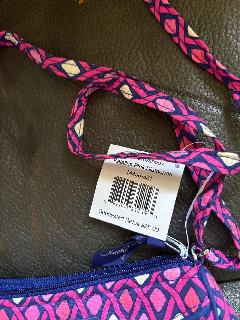 Vera Bradley little crossbody in Katalina pink diamonds
